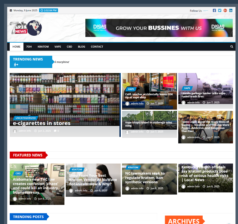 7oh.news Launches as the Premier Online Hub for the Alternative Products Community